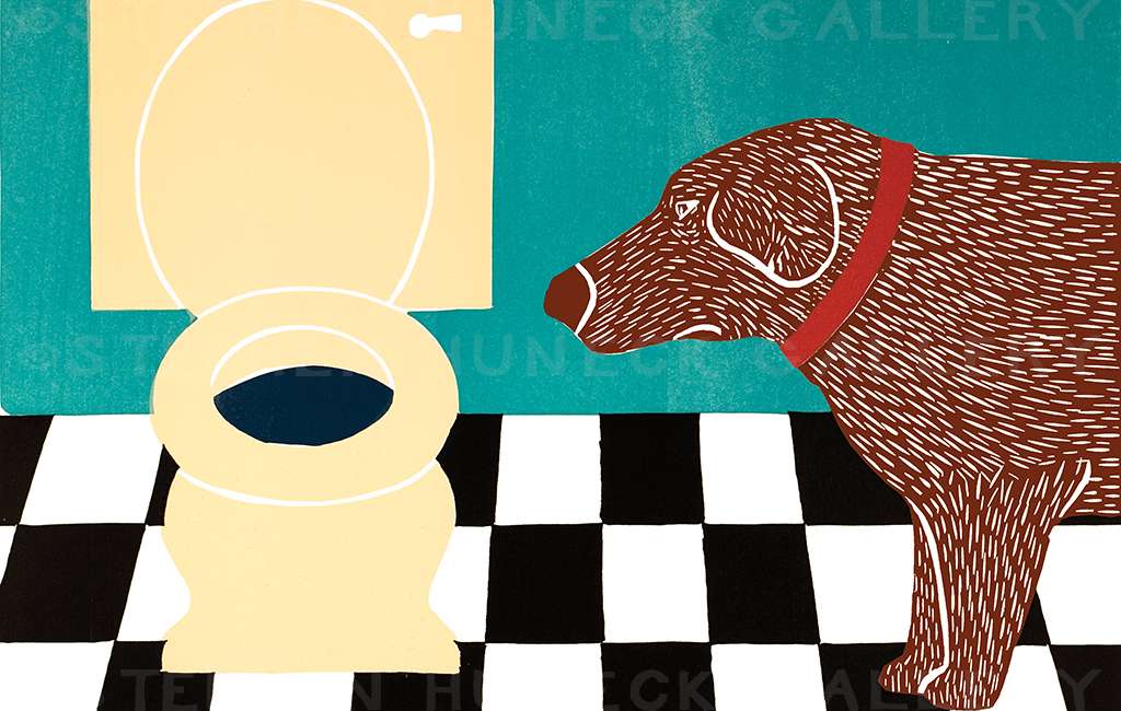 Water Bowl-Bad Dog - Giclee Print
