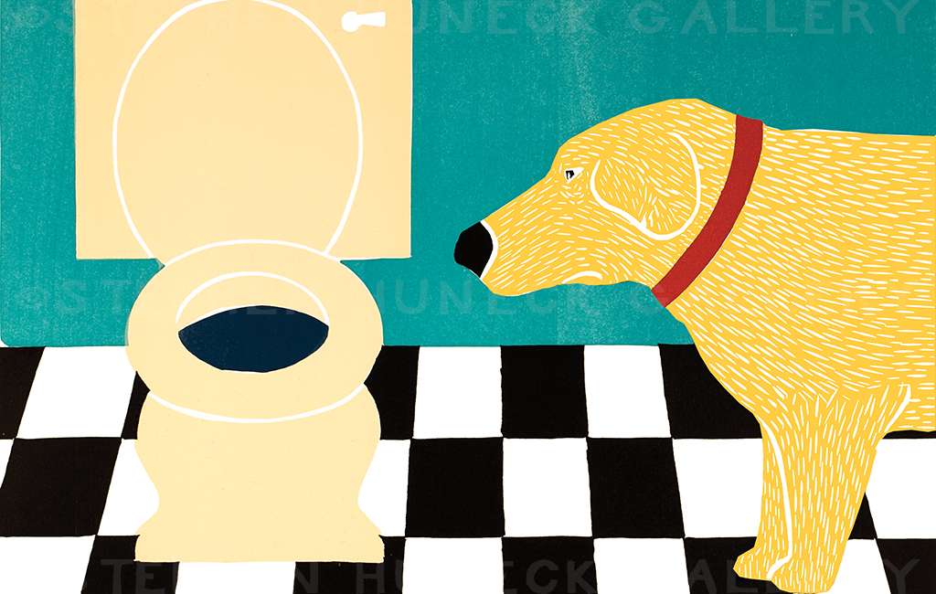 Water Bowl-Bad Dog - Giclee Print