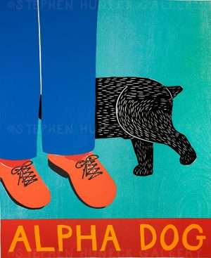 Alpha Dog - Original Woodcut