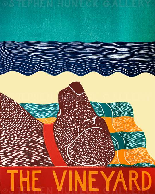 Beach Dog-The Vineyard - Giclee Print