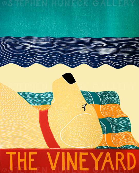 Beach Dog-The Vineyard - Giclee Print