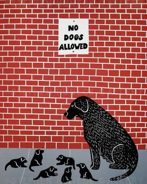 Born Under a Bad Sign - Original Woodcut