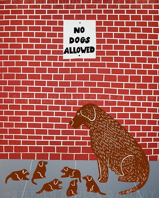 Born Under a Bad Sign - Original Woodcut