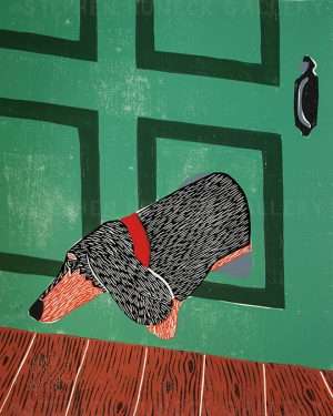 Dachshund Door - Giclee Print