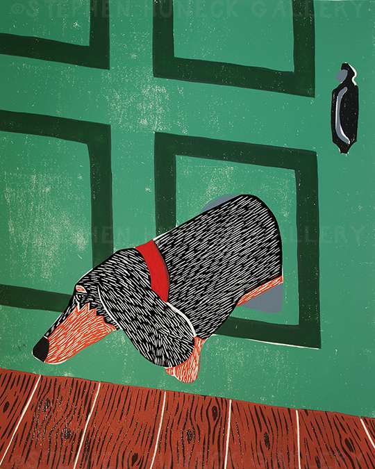 Dachshund Door - Giclee Print