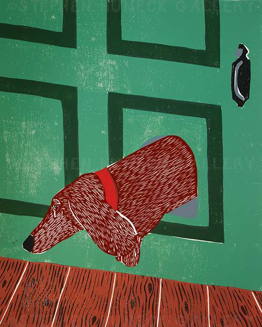 Dachshund Door - Giclee Print