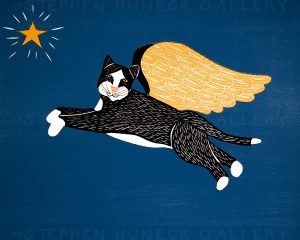Angel Cat Giclee Print | Dog Mountain, VT - Stephen Huneck