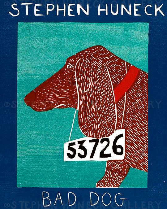 Bad Dog-Dachshund - Giclee Print
