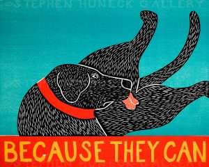 Because They Can - Original Woodcut