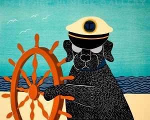 Captain - Original Woodcut