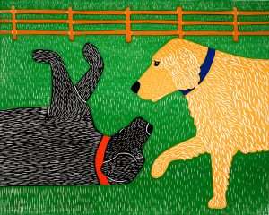 Come On, Sally - Original Woodcut