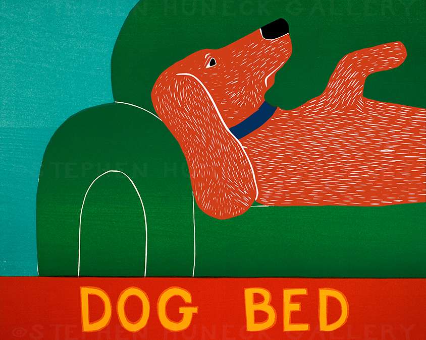 Dog Bed-Dachshund - Giclee Print