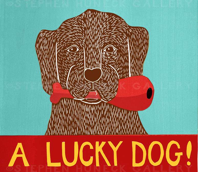 A Lucky Dog - Giclee Print