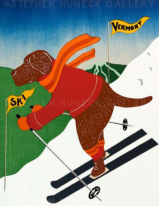 Ski Vermont - Giclee Print
