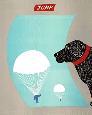 Dogs Are Trusting but Not Stupid - Original Woodcut