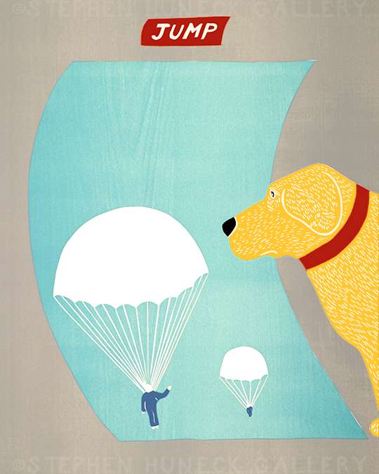 Dogs Are Trusting but Not Stupid - Original Woodcut