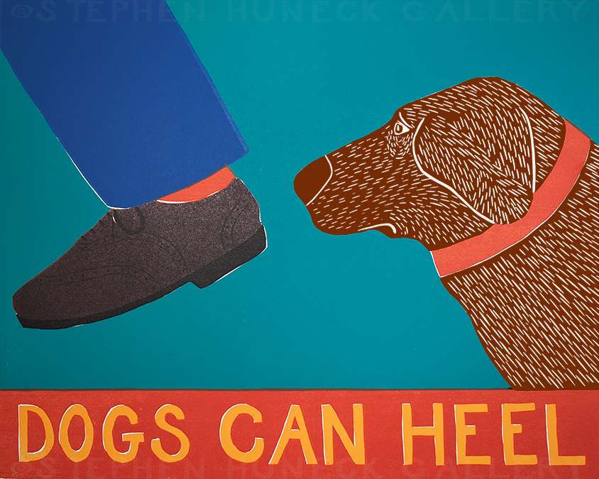 Dogs Can Heel - Giclee Print