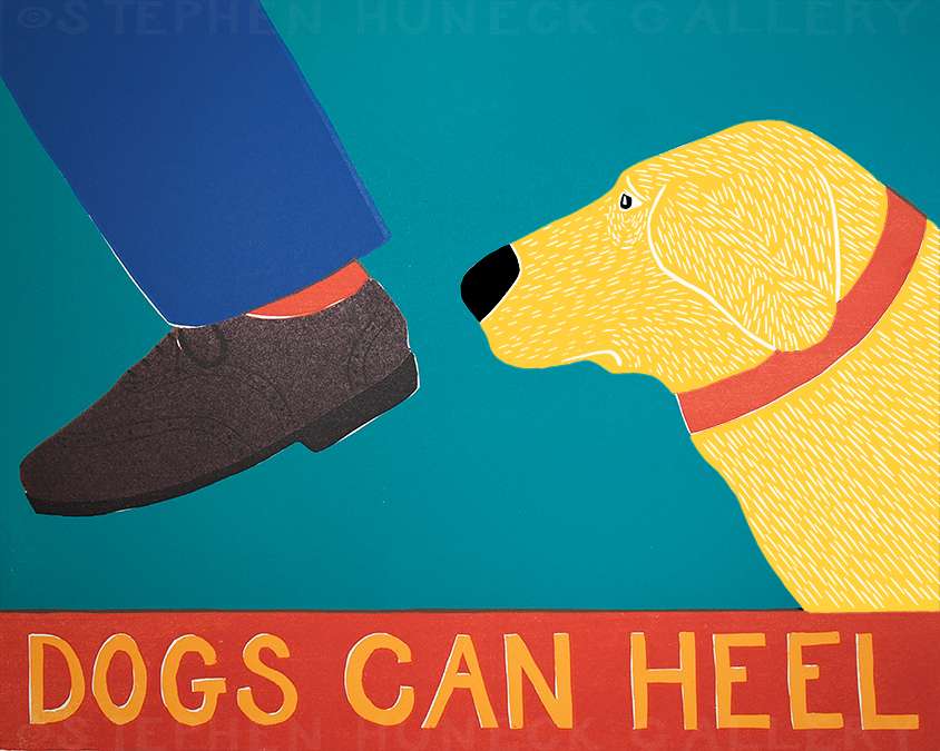 Dogs Can Heel - Giclee Print