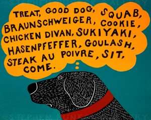Dogs Can Only Learn a Few Words - Giclee Print