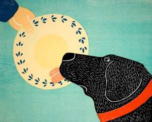 Dogs Like Jobs - Original Woodcut
