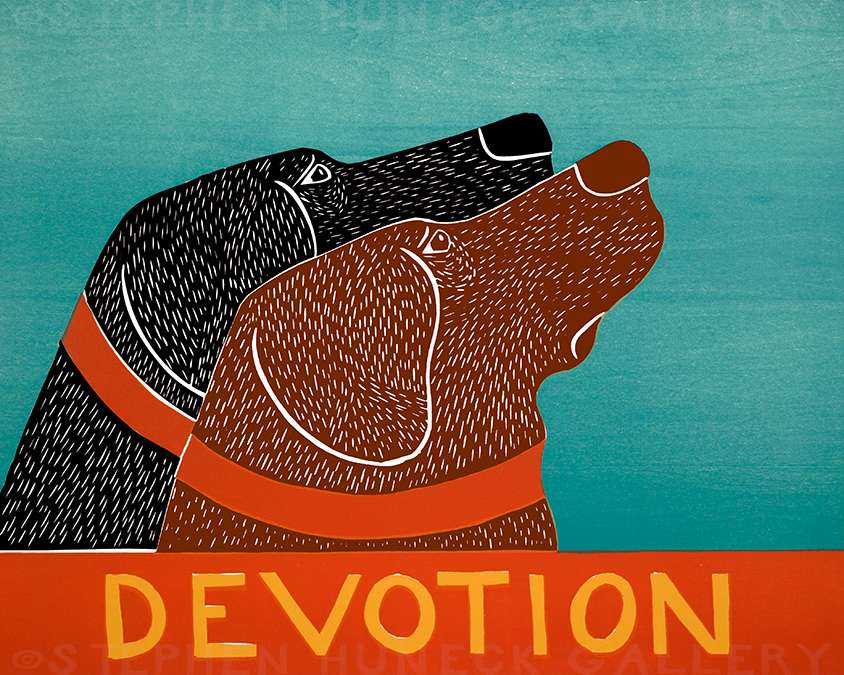 Devotion - Original Woodcut