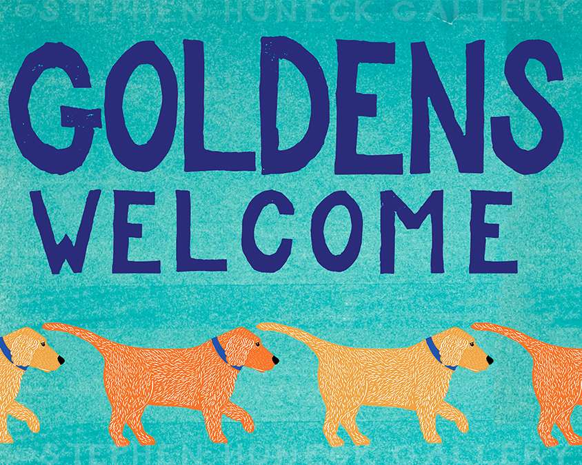 Goldens Welcome - Giclee Print