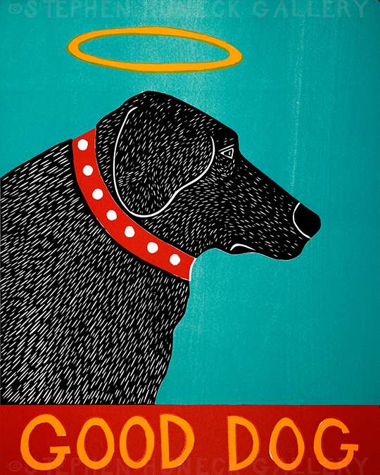 Good Dog - Original Woodcut