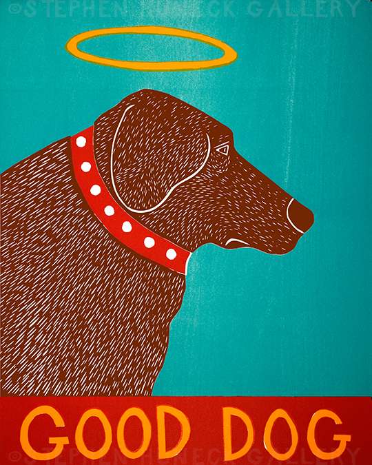 Good Dog - Original Woodcut