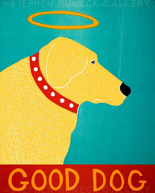Good Dog - Original Woodcut