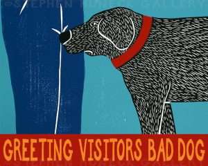 Greeting Visitors-Bad Dog - Giclee Print