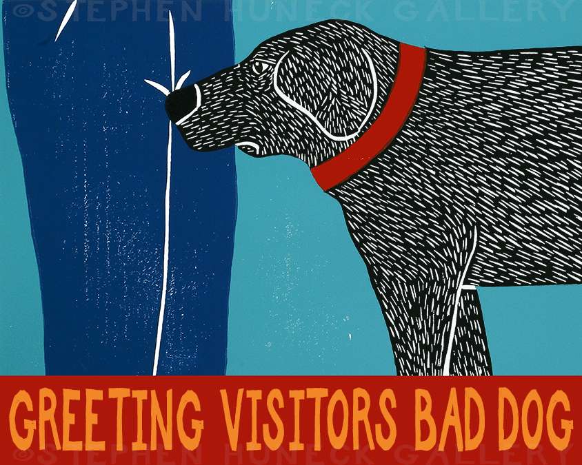 Greeting Visitors-Bad Dog - Giclee Print