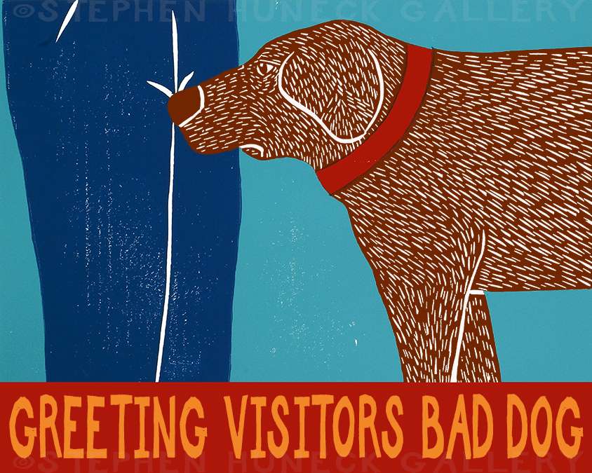 Greeting Visitors-Bad Dog - Giclee Print