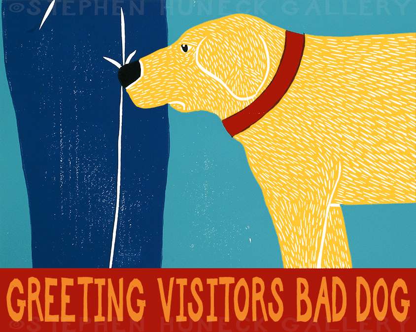 Greeting Visitors-Bad Dog - Giclee Print