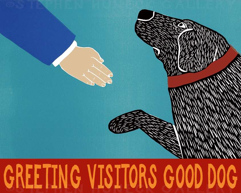 Greeting Visitors-Good Dog - Giclee Print