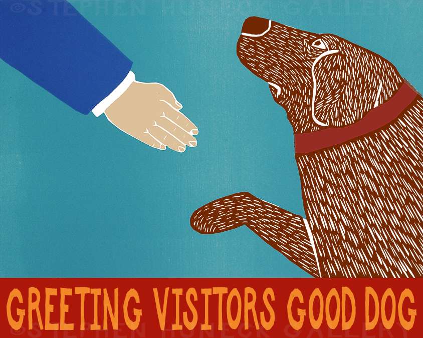 Greeting Visitors-Good Dog - Giclee Print