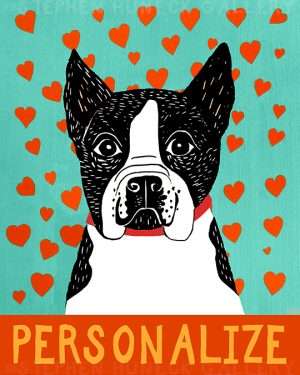 Pure Love-Boston Terrier - Customizable Print