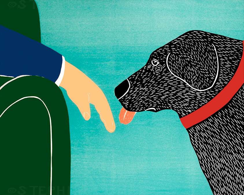 They Know When You Need Love - Original Woodcut
