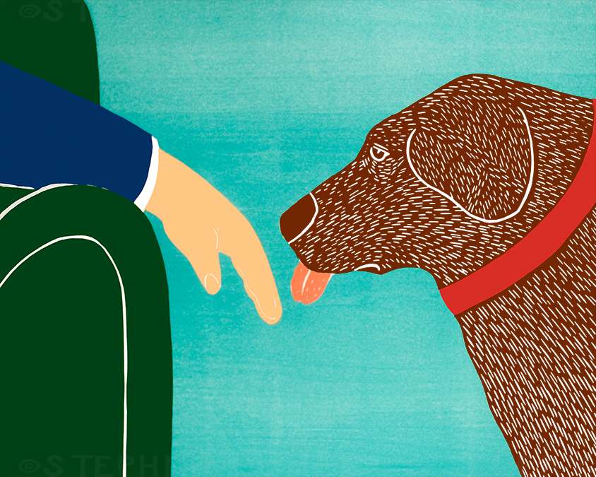 They Know When You Need Love - Original Woodcut
