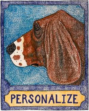 Basset Hound - Customizable Crayon Print