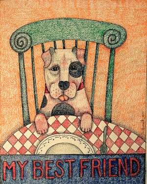 My Best Friend - Crayon Print