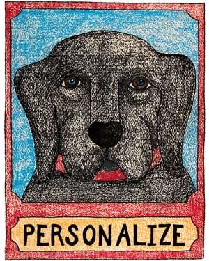 Black Lab - Customizable Crayon Print