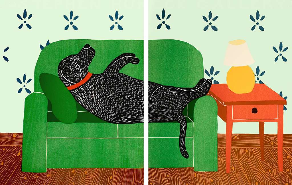 Dog Bed - Diptych Print
