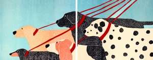 Dog Walker - Diptych Print