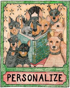 Manchester Terrier - Customizable Crayon Print