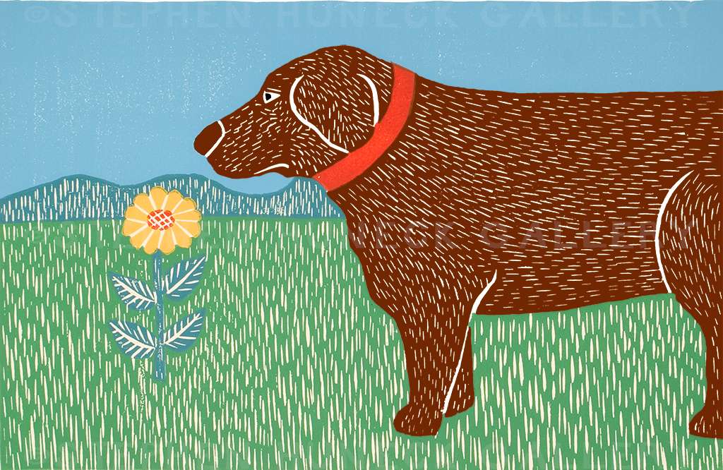 Nature Walk-Good Dog - Medium Woodcut