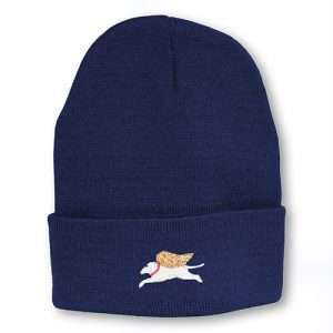 Navy - Angel Dog Knit Hat