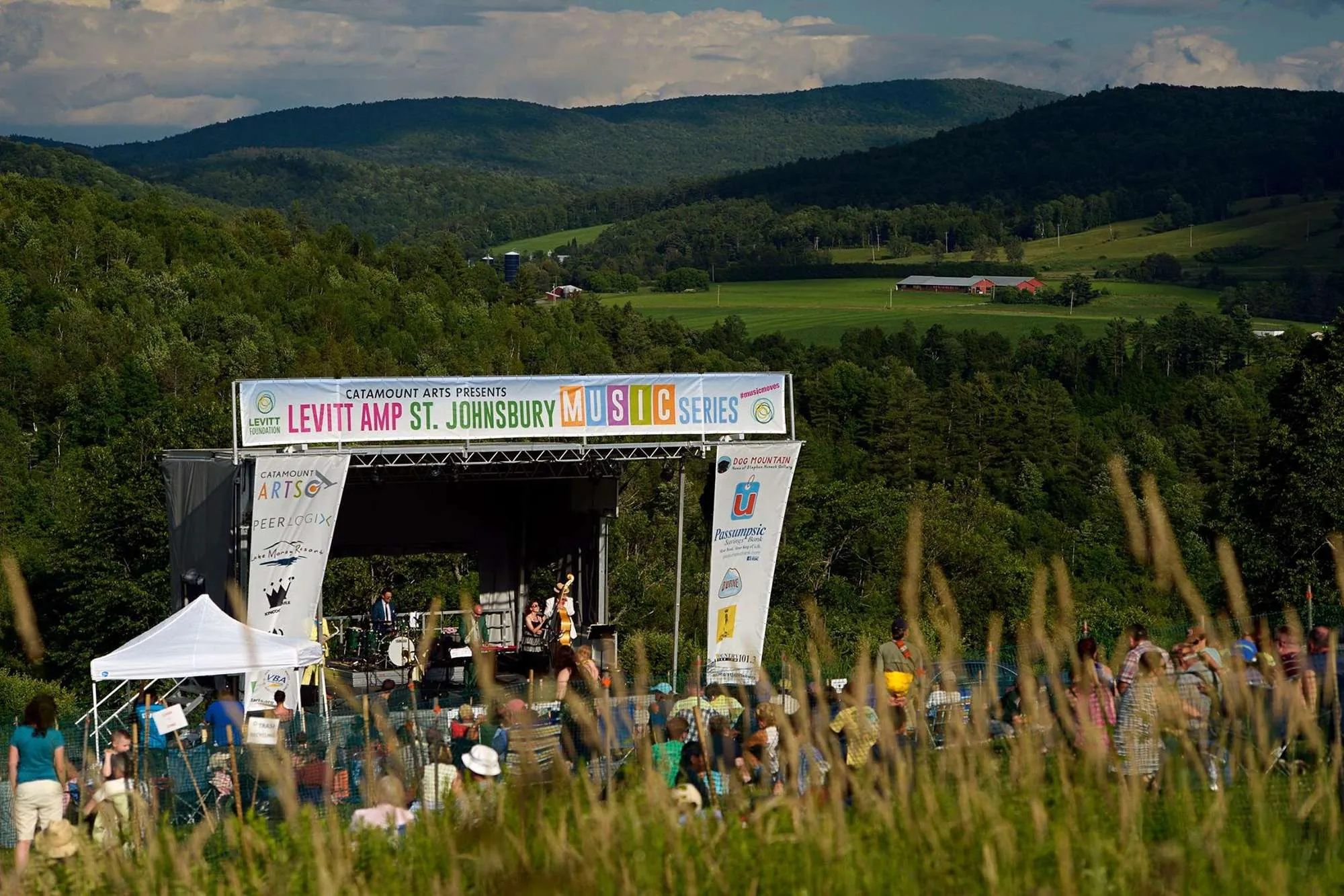 Levitt AMP Concert stage with panoramic views