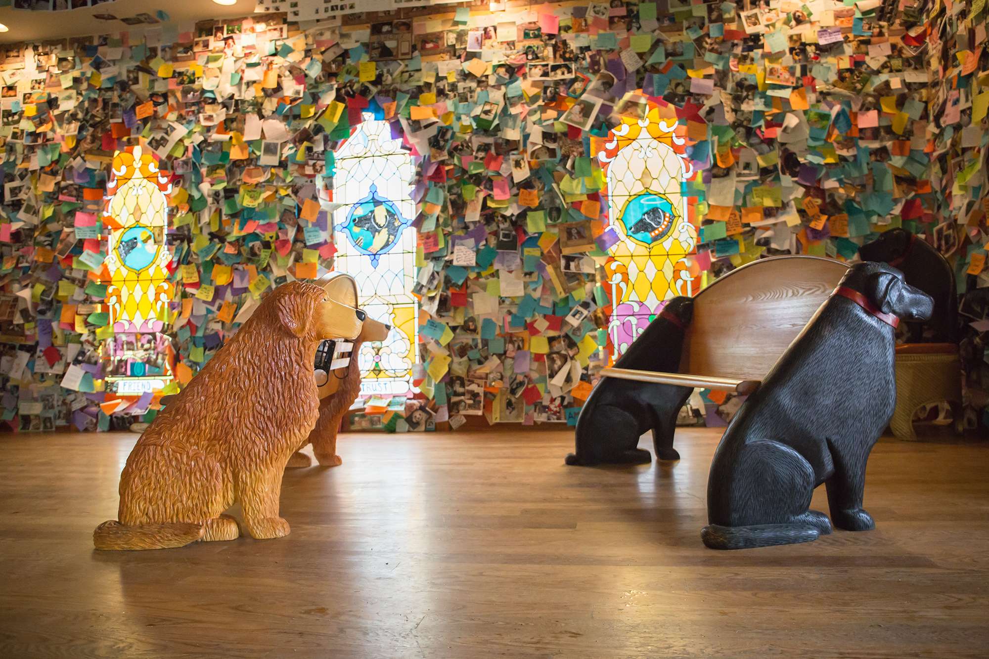Dog pews in the Dog Chapel