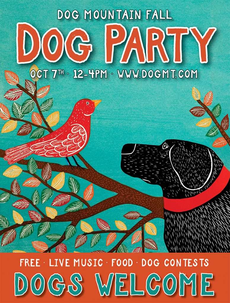 Fall dog party 2023 poster