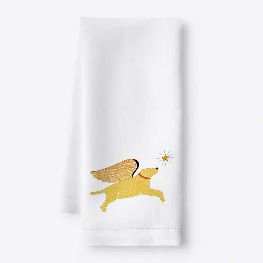 Angel Dog Tea Towel